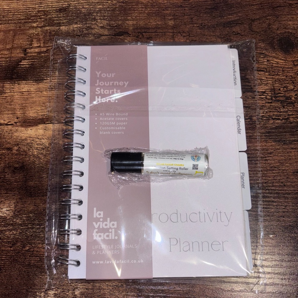 Productivity Planner and Intention Setting Roller
